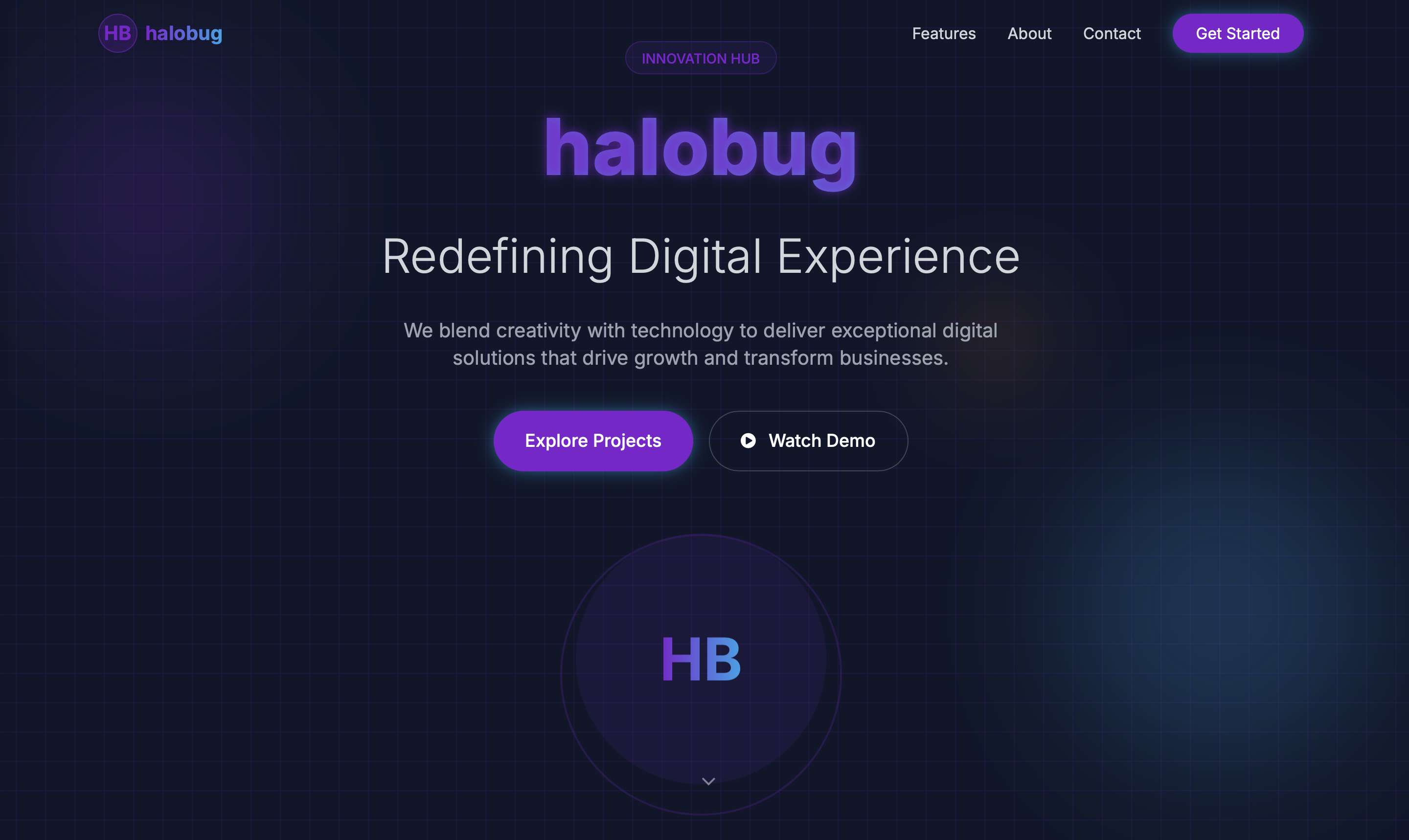 HaloBug 主题介绍网站预览
